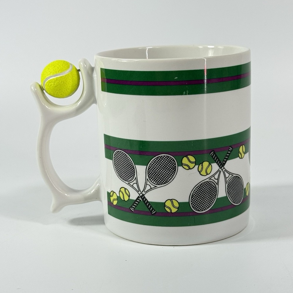 Vintage Tennis Ball Spinner Coffee Mug‎ 1995 RPM Talus Fathers Day Retro